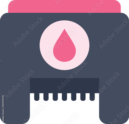 Color ink cartridge is presenting a full ink level and is ready to be used for printing documents
