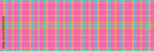 1970s textile check background, ethnicity texture fabric vector. Pride plaid pattern seamless tartan in pink and amber colors.