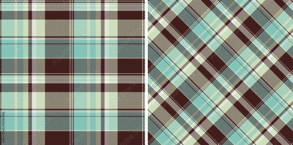 Fabric textile background of texture check plaid with a pattern vector tartan seamless. Set in earth colors for trousers outfit ideas. Fabric textile background of texture check plaid with a pattern vector tartan seamless. Set in earth colors for trousers outfit ideas.