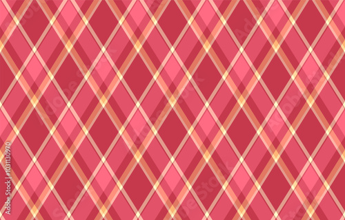 Argyle pattern of geometric rhombus. Harlequin check wallpaper design. Classic diamond shaped textile material for web background, print fabric clothing, sweater, wrapping paper, gift card, invitation