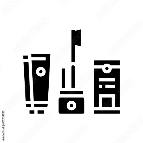 complimentary toiletries glyph icon vector. complimentary toiletries sign. isolated symbol illustration