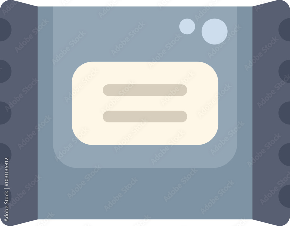 Sealed package with blank label is being prepared for shipment