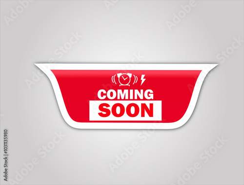  red flat sale banner for coming soon banner and poster