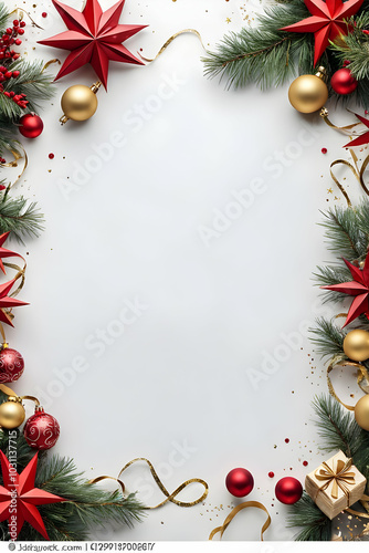 Christmas and new year border copy space area photo