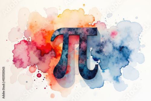 Pi symbol representing the beauty of mathematics and geometry