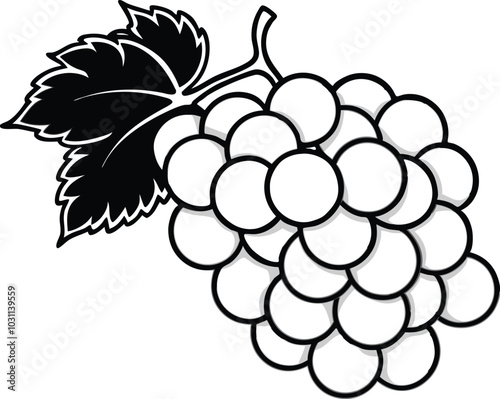 Bunch of a grapes, vector illustration 