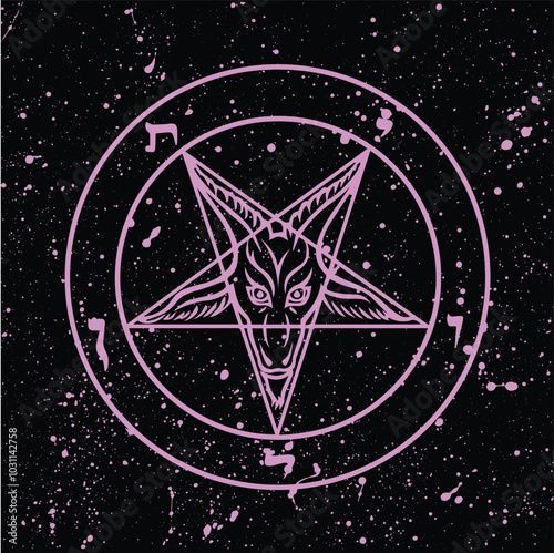 Sigil of Baphomet, pattern, background
