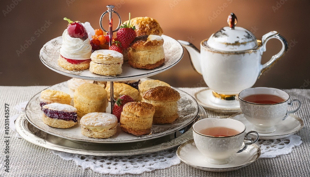 Afternoon Tea Set with Scones Afternoon Tea Set with Scones
