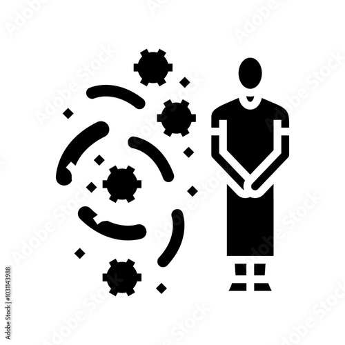 sexually transmitted infections glyph icon vector. sexually transmitted infections sign. isolated symbol illustration