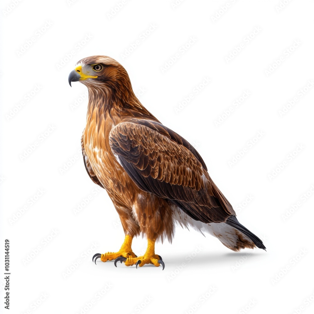 Tawny Eagle on White Background Tawny Eagle on White Background