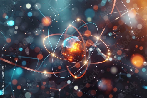 Wallpaper Mural A close up of a sphere with lights in the background Torontodigital.ca