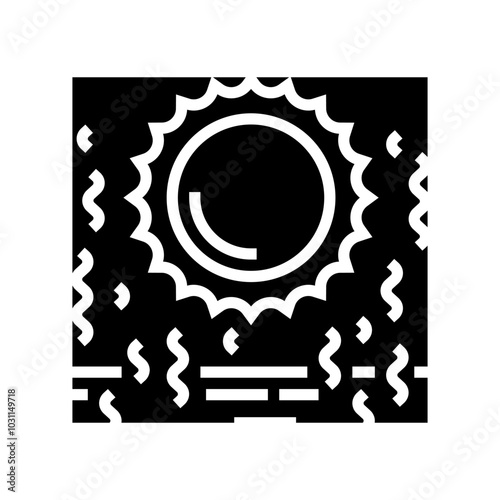 heatwave weather natural phenomena glyph icon vector. heatwave weather natural phenomena sign. isolated symbol illustration