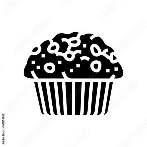 muffins snack food glyph icon vector. muffins snack food sign. isolated symbol illustration