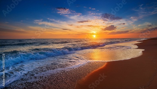 sunset on the beach