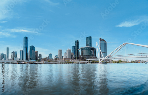 Brisbane City skyline looking across the river photo