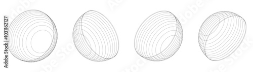 transformation of oval shapes through various stages