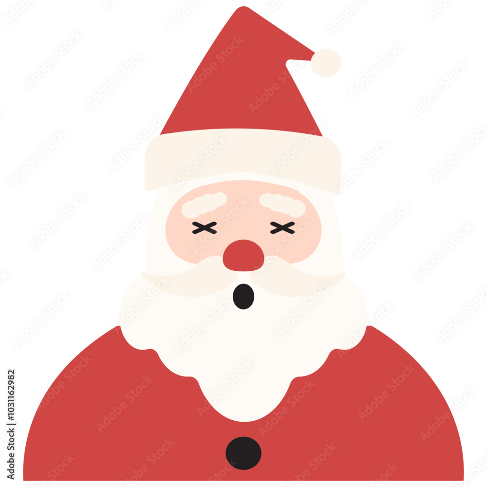 Weary Santa Claus Cartoon Character With Hat Weary Santa Claus Cartoon Character With Hat