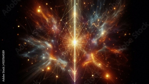 Wallpaper Mural Cosmic Explosion of Light and Colorful Nebula Energy Torontodigital.ca