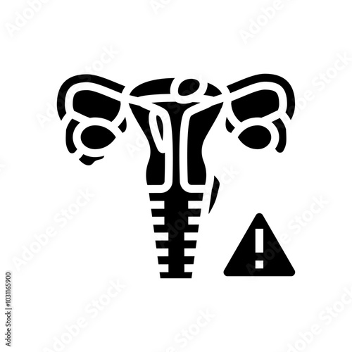 endometriosis woman disease glyph icon vector. endometriosis woman disease sign. isolated symbol illustration