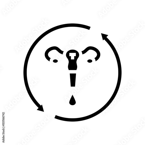 menstrual disorders woman disease glyph icon vector. menstrual disorders woman disease sign. isolated symbol illustration