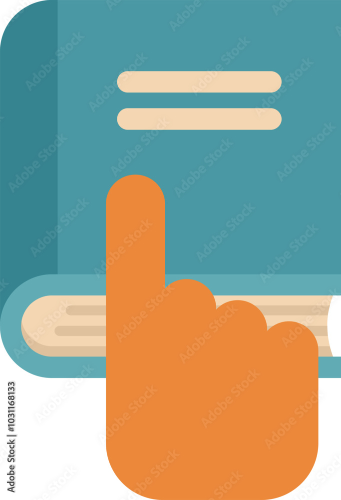 Hand is pointing at a book cover, symbolizing education, reading, and the pursuit of knowledge Hand is pointing at a book cover, symbolizing education, reading, and the pursuit of knowledge