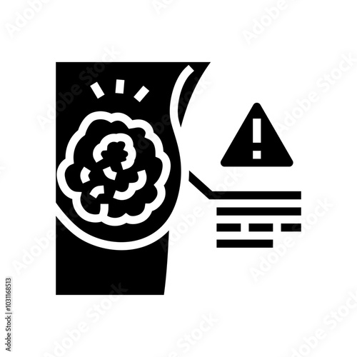 fibrocystic breasts woman disease glyph icon vector. fibrocystic breasts woman disease sign. isolated symbol illustration