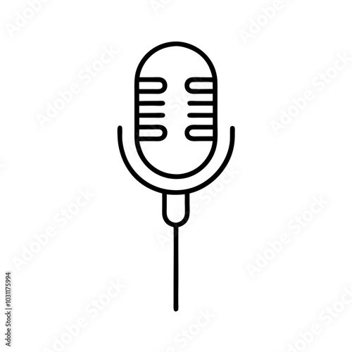 Microphone Professional and minimalist Logo icon 