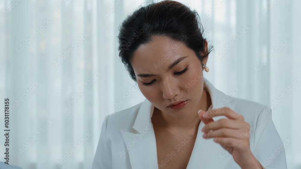 Stressful businesswoman looking at debt bill invoice notification, faces bankruptcy due to overwhelming debt, expenses and economic crisis from bad corporate financial and loan pay management. Vivancy Stressful businesswoman looking at debt bill invoice notification, faces bankruptcy due to overwhelming debt, expenses and economic crisis from bad corporate financial and loan pay management. Vivancy