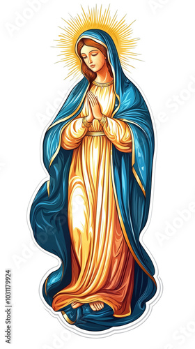 Free image Our Lady drawing transparent background