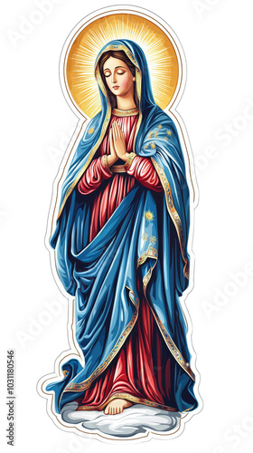 Free image Our Lady drawing transparent background