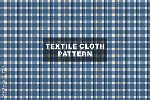 dark color checked seamless pattern textile textured background. blue gingham tablecloth