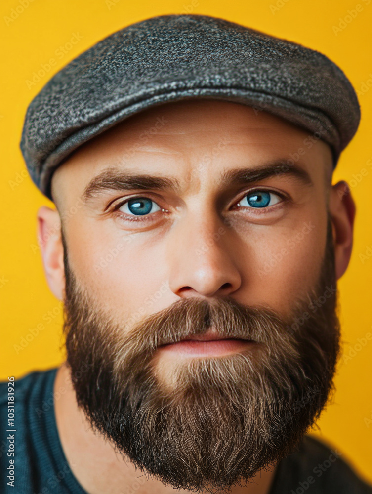 Portrait of man with blue Eyes and long Beard Portrait of man with blue Eyes and long Beard