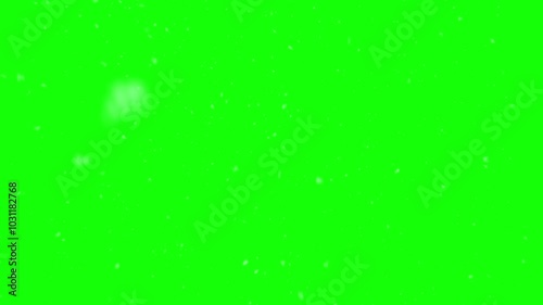 Green screen 4K snow fall chroma key animation