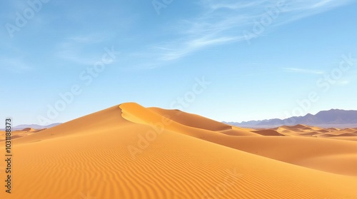 Fototapeta Naklejka Na Ścianę i Meble -  sand dunes in the desert, desert with desert sand, desert scene with sand, sand in the desert, wind in the desert