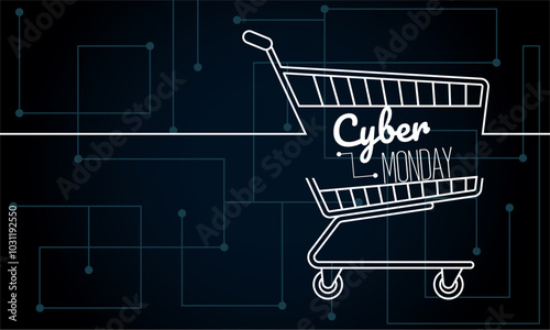 Cyber monday poster discount Vector