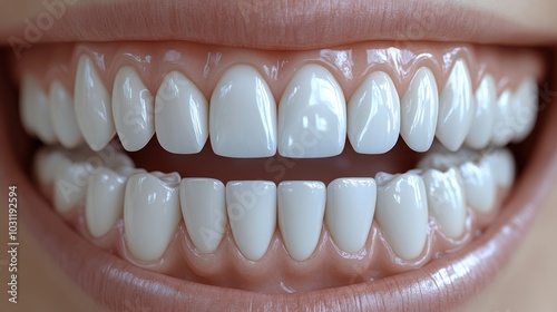 Close-up of a bright, healthy smile showcasing white teeth.