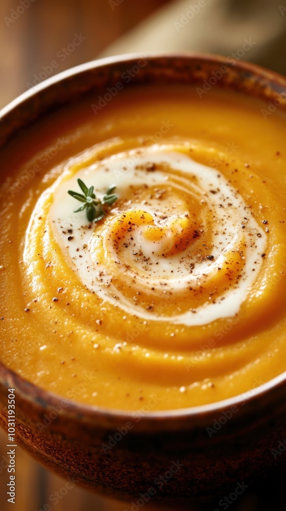 Golden roasted butternut squash soup - perfect for autumn menus and food photography Golden roasted butternut squash soup - perfect for autumn menus and food photography