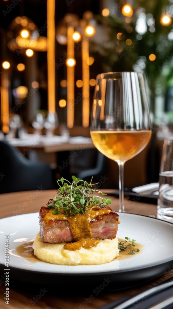 Gourmet dining experience with lamb and dijon mustard for culinary inspiration