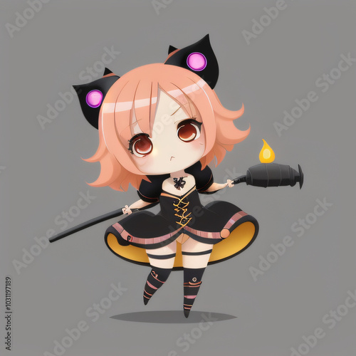 cute Chibi witch kid