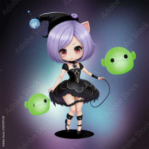 cute Chibi witch kid