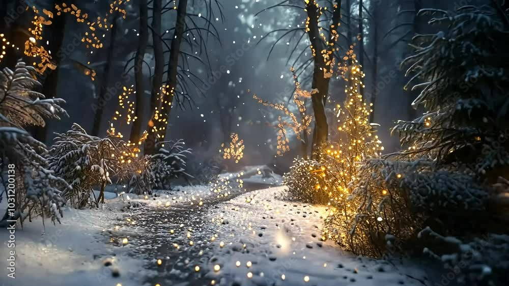 Enchanted Winter Forest Path