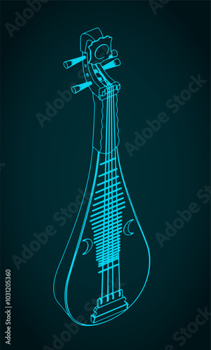 Pipa string instrument