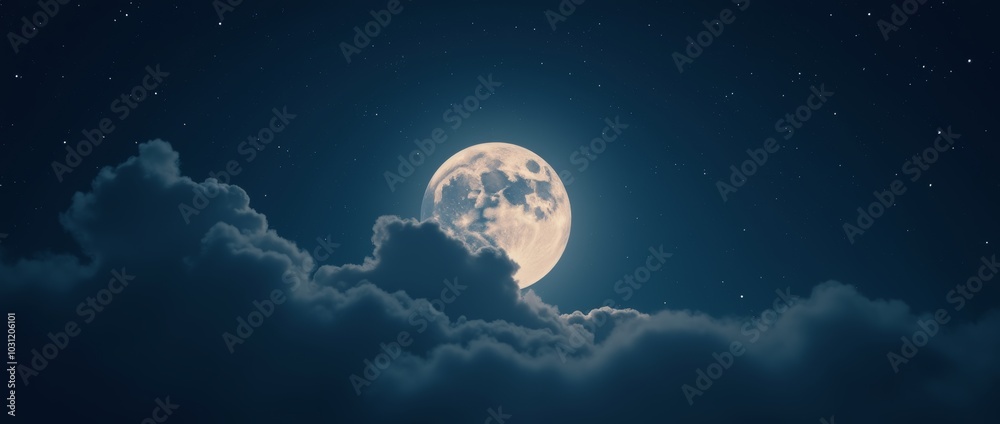 moon in the night with stars and cloud, moon view at the night, beautiful moon with stars moon in the night with stars and cloud, moon view at the night, beautiful moon with stars