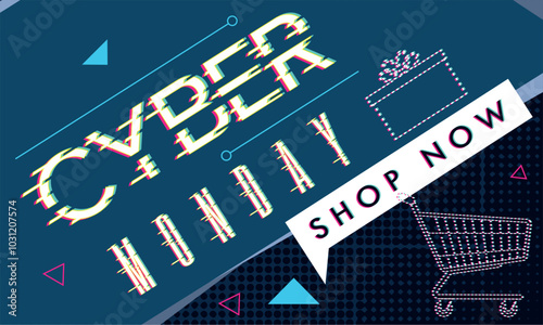 Cyber Monday poster discount Vector