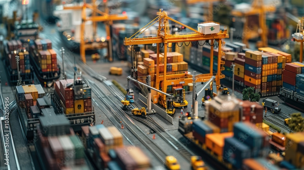 Interactive Model Playset with Forklifts and Cranes Interactive Model Playset with Forklifts and Cranes