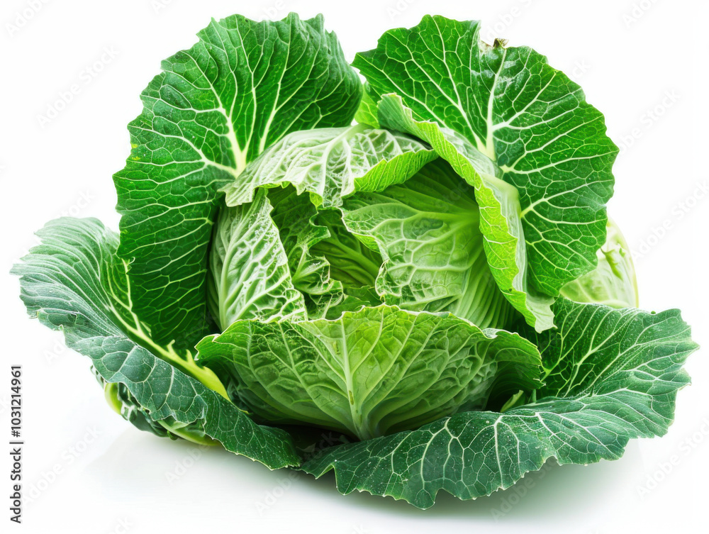 Obraz premium fresh cabbage isolated on white background