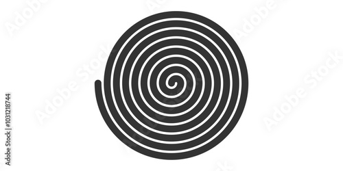 Hypnosis spiral icon on a white background. Isolated hypnosis spiral symbol with flat style. photo