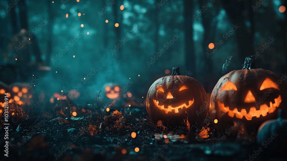 Naklejka premium Halloween concept art design