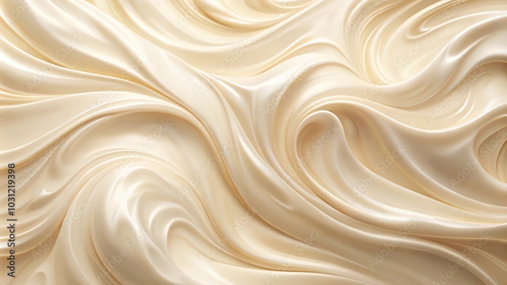 Light beige creamy fluid drops on background aerial view Light beige creamy fluid drops on background aerial view