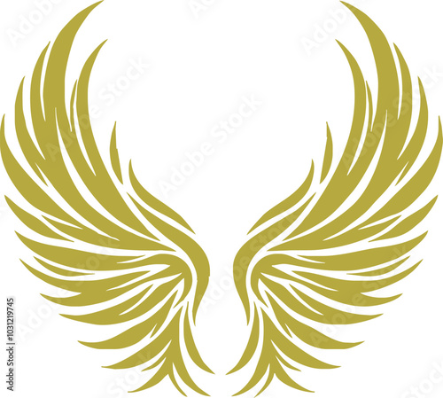 Divine Angel Wings vector. Elegant Spiritual Design